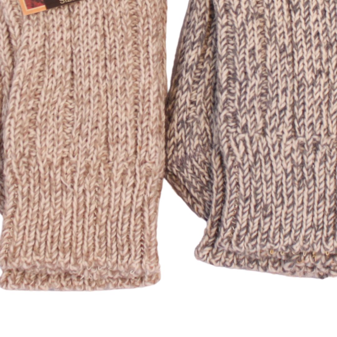 Go West Boot Socks – 2 Pairs, Cream & Grey, Size 4-7 / EUR 40-42