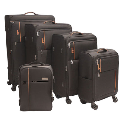 Condotti Apollo 5 piece Suitcase and Cabin Approved Backpack Set - 22", 24", 28", 32" Durable Spinner Luggage