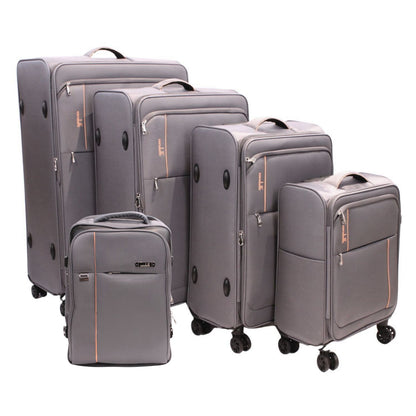 Condotti Apollo 5 piece Suitcase and Cabin Approved Backpack Set - 22", 24", 28", 32" Durable Spinner Luggage
