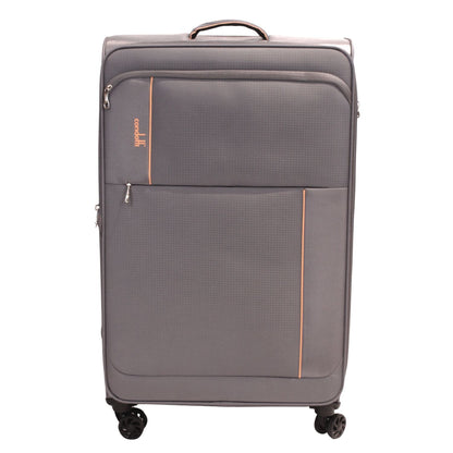 Condotti Apollo 4 Piece Suitcase Set – Black & Charcoal - 22” 24” 28” 32” Spinner Luggage