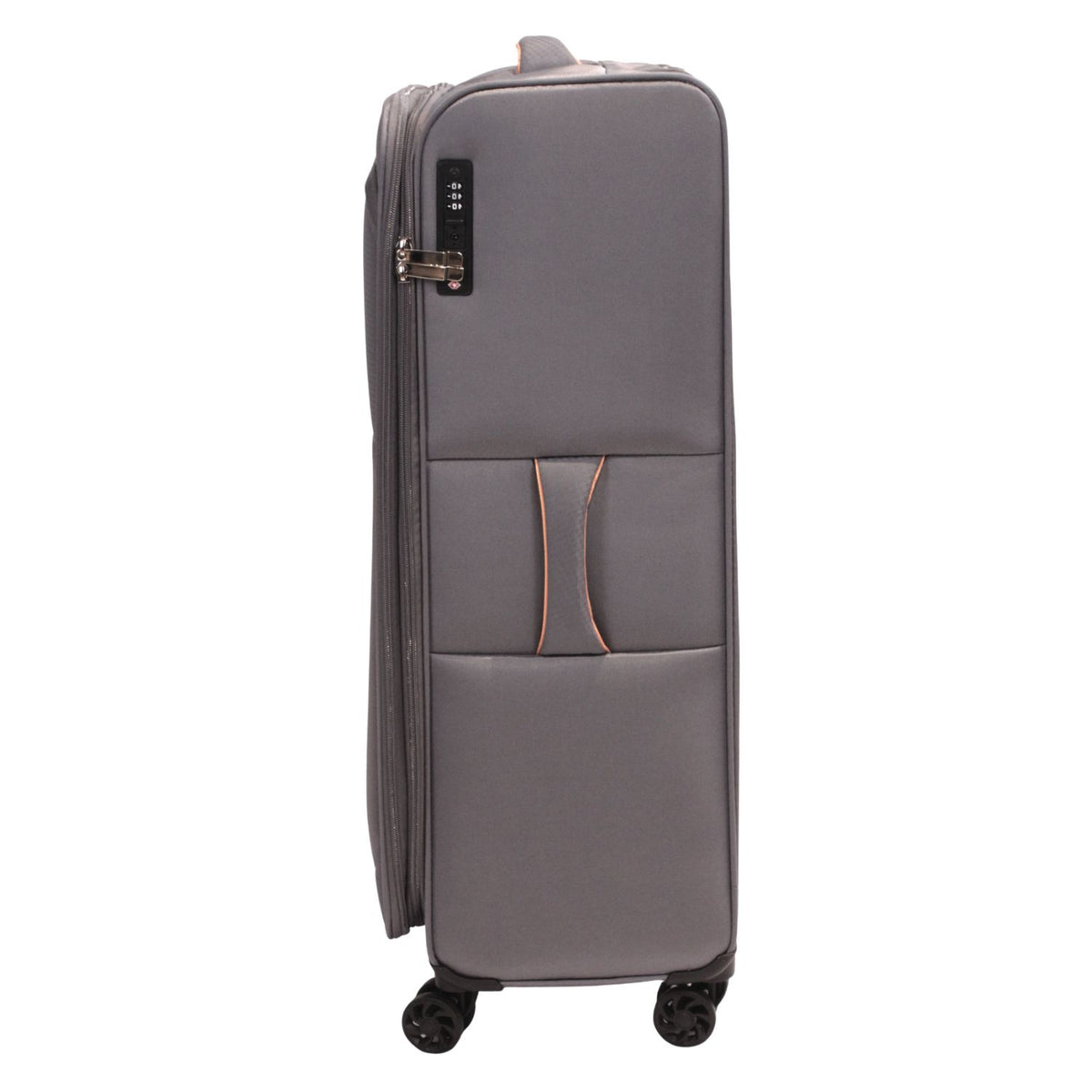 Condotti Apollo 4 Piece Suitcase Set – Black & Charcoal - 22” 24” 28” 32” Spinner Luggage