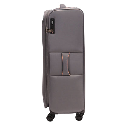 Condotti Apollo 4 Piece Suitcase Set – Black & Charcoal - 22” 24” 28” 32” Spinner Luggage