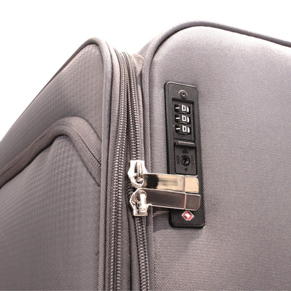 Condotti Apollo 4 Piece Suitcase Set – Black & Charcoal - 22” 24” 28” 32” Spinner Luggage