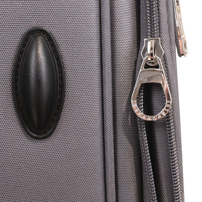 Condotti Apollo 4 Piece Suitcase Set – Black & Charcoal - 22” 24” 28” 32” Spinner Luggage