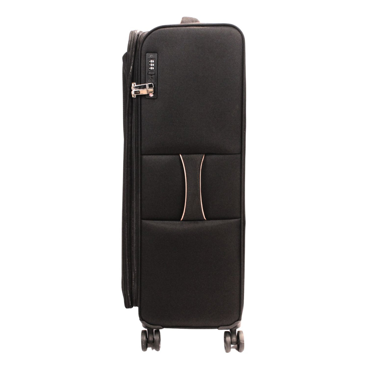 Condotti Apollo 4 Piece Suitcase Set – Black & Charcoal - 22” 24” 28” 32” Spinner Luggage