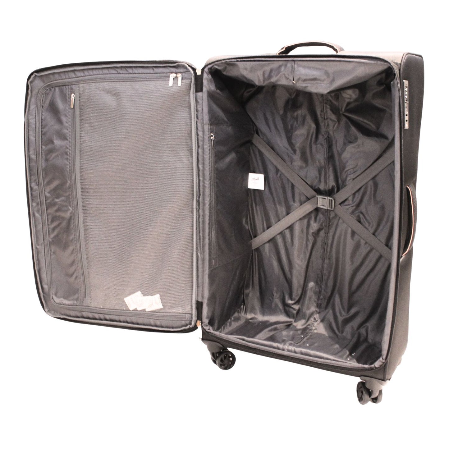 Condotti Apollo 4 Piece Suitcase Set – Black & Charcoal - 22” 24” 28” 32” Spinner Luggage