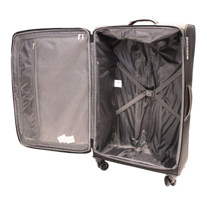 Condotti Apollo 4 Piece Suitcase Set – Black & Charcoal - 22” 24” 28” 32” Spinner Luggage