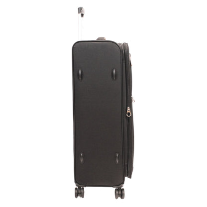 Condotti Apollo 4 Piece Suitcase Set – Black & Charcoal - 22” 24” 28” 32” Spinner Luggage