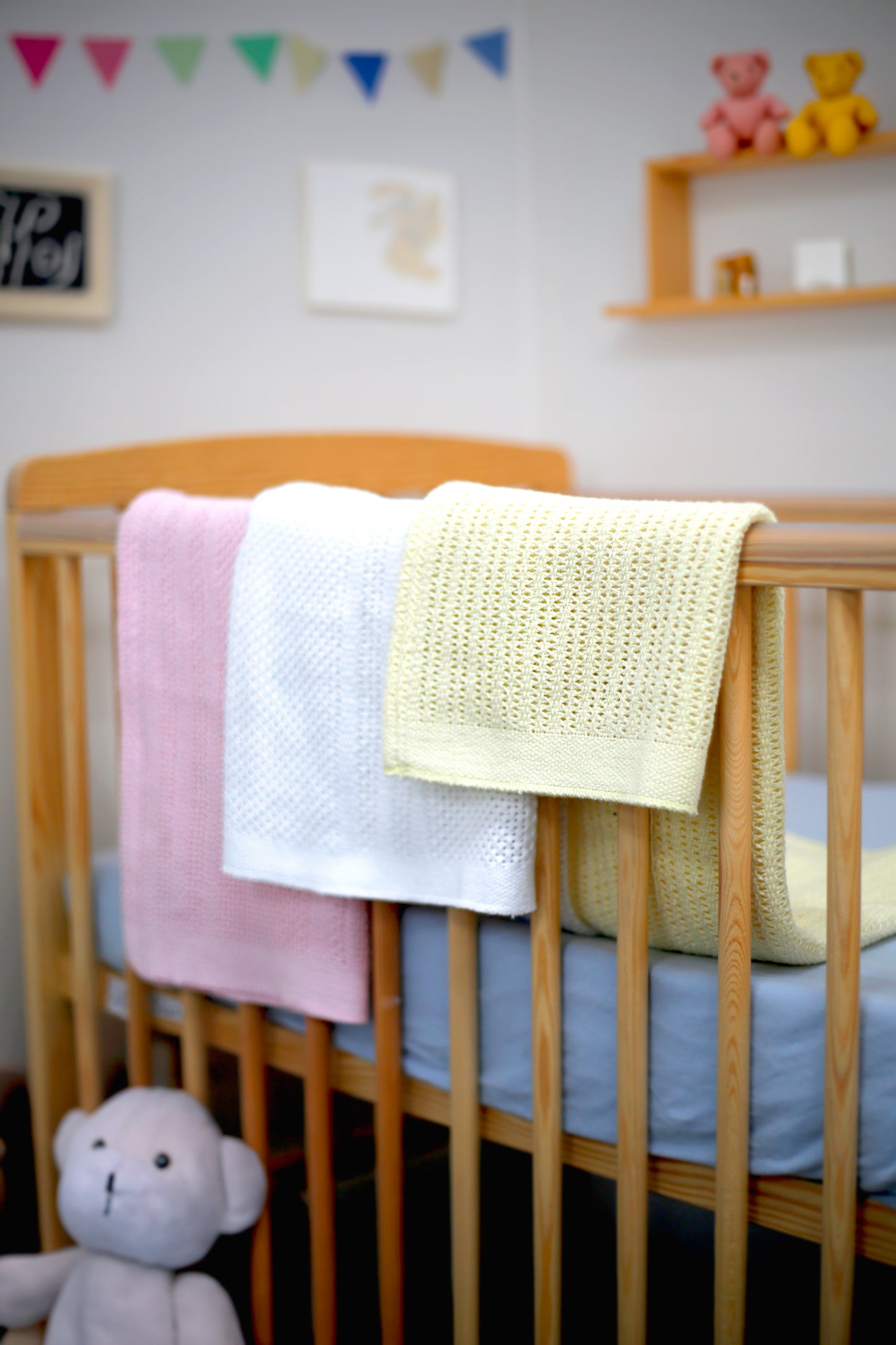 Cot Bed Cotton Cellular Blanket