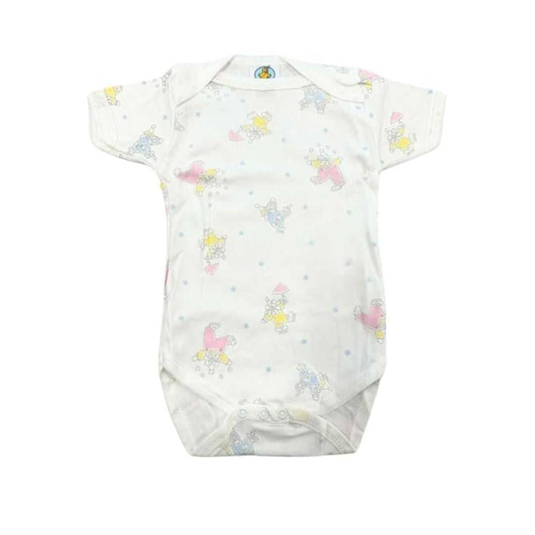Junior Joy Printed Baby Bodysuits, 100% Combed Cotton, Pack of 2,Various Size