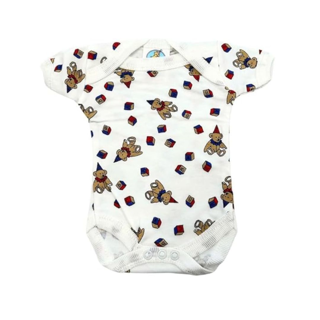 Junior Joy Printed Baby Bodysuits, 100% Combed Cotton, Pack of 2,Various Size