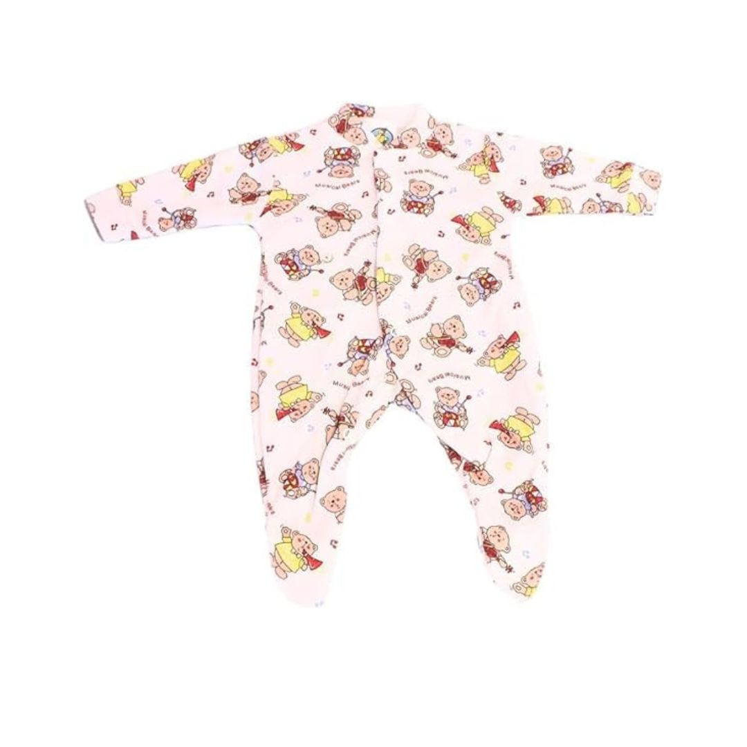 Junior Joy Baby Sleep Suit – 1 Pack Printed for Premature Babies | 100% Combed Cotton, Various Design