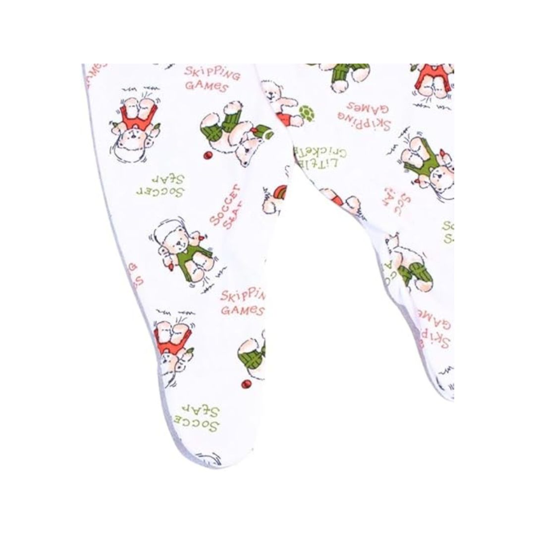 Junior Joy Baby Sleep Suit – 1 Pack Printed for Premature Babies | 100% Combed Cotton, Various Design