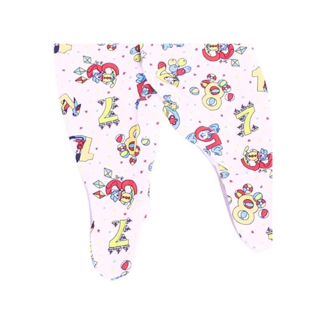 Junior Joy Baby Sleep Suit – 1 Pack Printed for Premature Babies | 100% Combed Cotton, Various Design