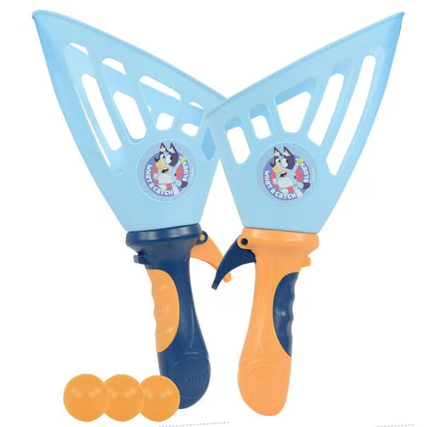 Bluey 4in1 Bumper Box Garden Games Includes Bat and Ball, Scatch, Sticky Target Shot, Pop and Catch
