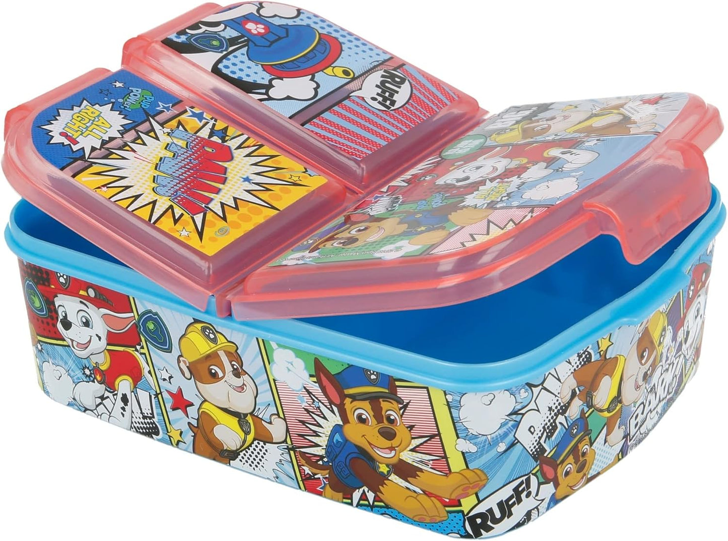 Stor Paw Patrol Kids 3 Compartment Sandwich Lunch Box – Durable BPA Free Lunchbox with Premium Design
