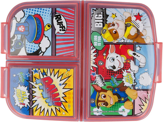 Stor Paw Patrol Kids 3 Compartment Sandwich Lunch Box – Durable BPA Free Lunchbox with Premium Design