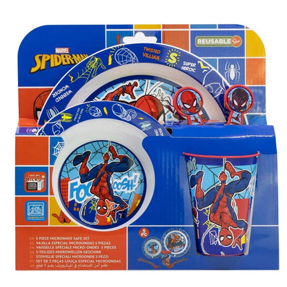 Stor Spiderman Mob Rules 5 Piece Kids Dinner Set