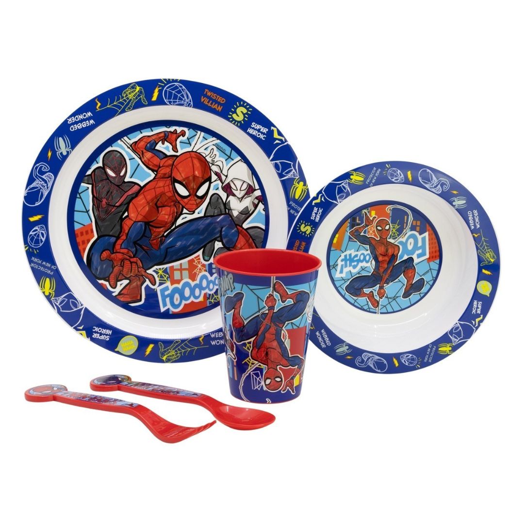 Stor Spiderman Mob Rules 5 Piece Kids Dinner Set