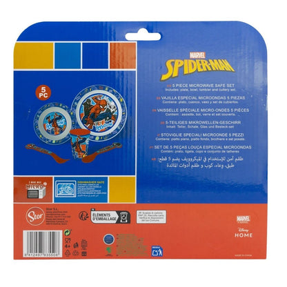 Stor Spiderman Mob Rules 5 Piece Kids Dinner Set