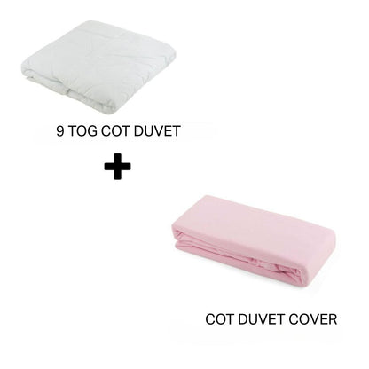 Junior Joy Baby Cot Duvet and 100% Cotton Cover Set (4.5 or 9.0 TOG)