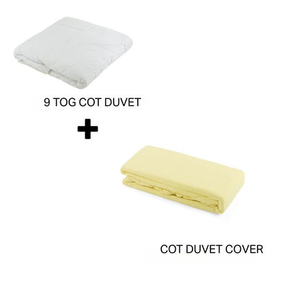 Junior Joy Baby Cot Duvet and 100% Cotton Cover Set (4.5 or 9.0 TOG)