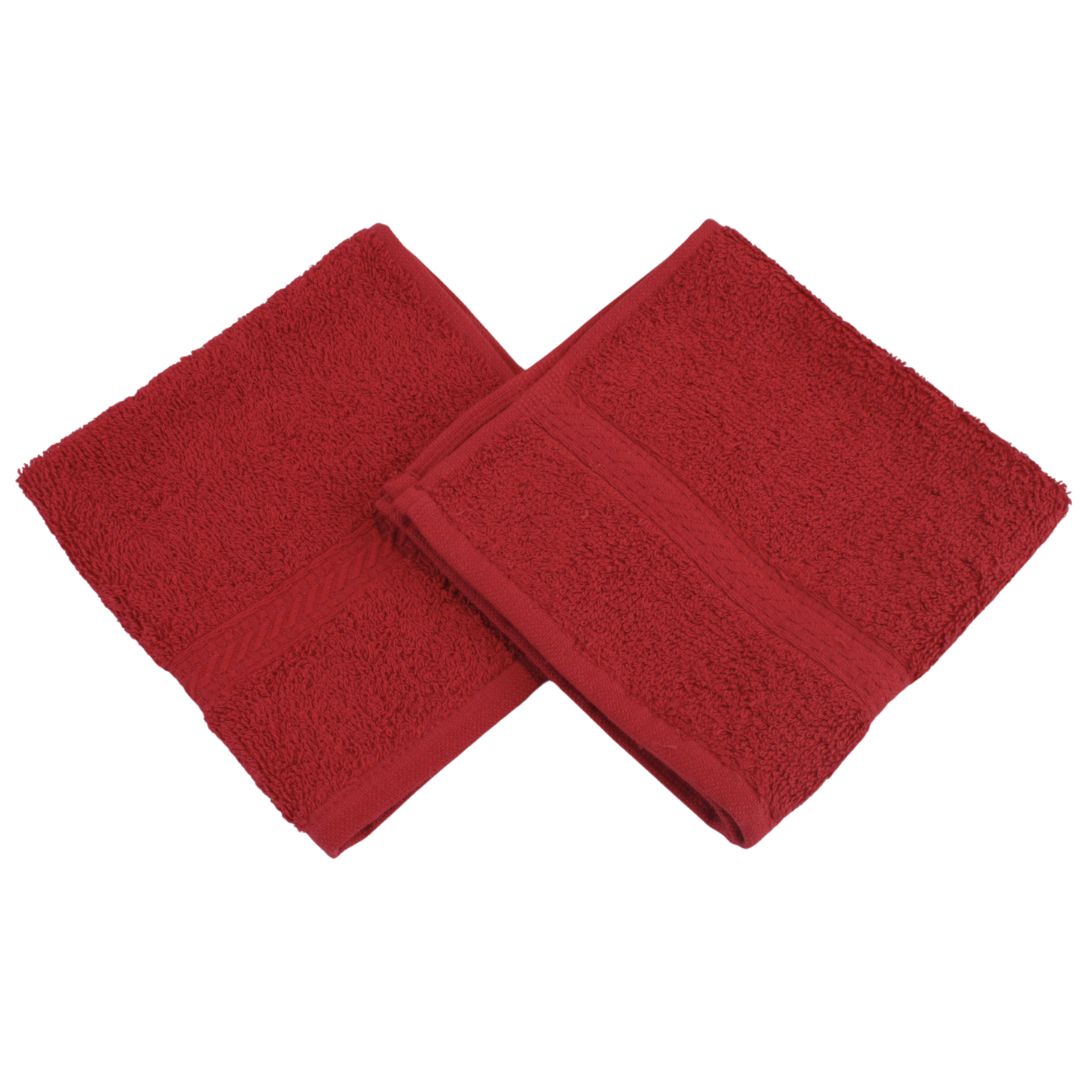 Westward Ho! 2pcs Face Towels - Super Soft 100% Combed Cotton, 390 GSM, Highly Absorbent & Gentle on Skin, 30x30, Various Colours