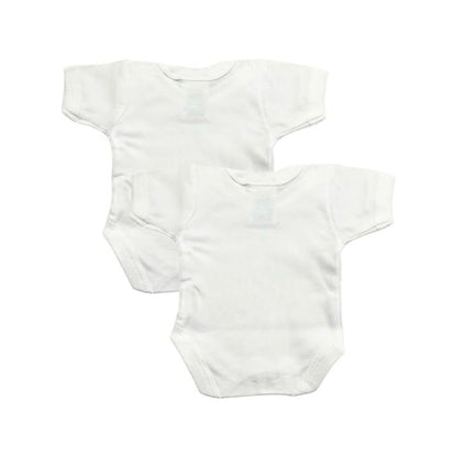 Junior Joy Baby Bodysuits, 100% Combed Cotton, Super Soft, Short Sleeves, Pack of 2