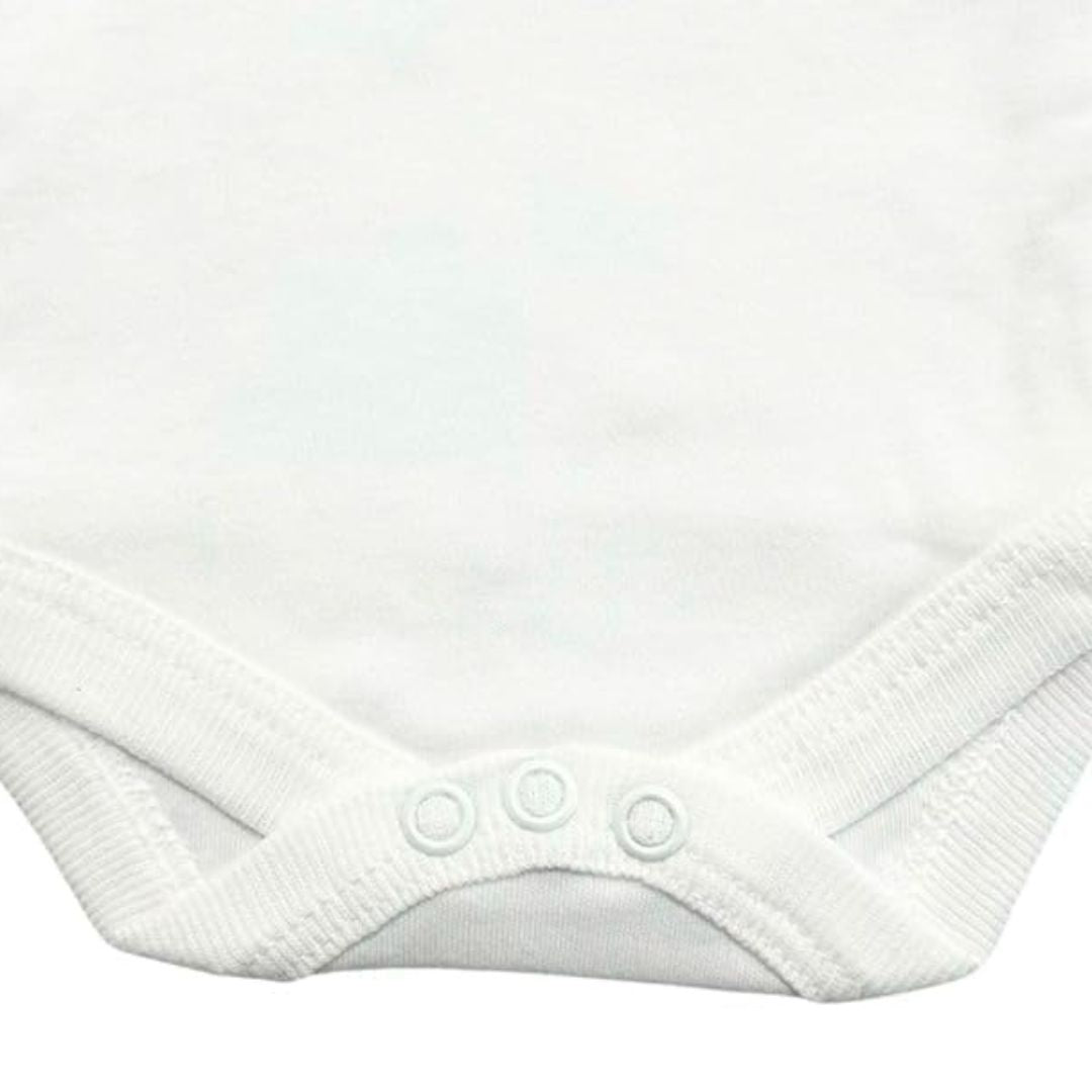Junior Joy Baby Bodysuits, 100% Combed Cotton, Super Soft, Short Sleeves, Envelope Neck, Pack of 3