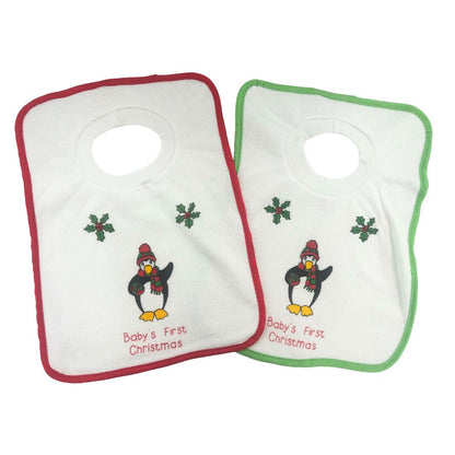 Junior Joy Baby Pullover Bibs, Pack of Soft Absorbent Cloth Feeding Bibs,2 Pack