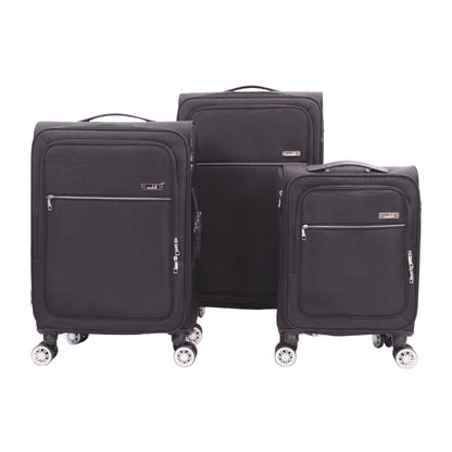 Condotti Casimir Lightweight Soft Suitcase with TSA Lock - Black