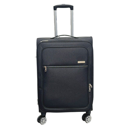 Condotti Casimir Lightweight Soft Suitcase with TSA Lock - Black