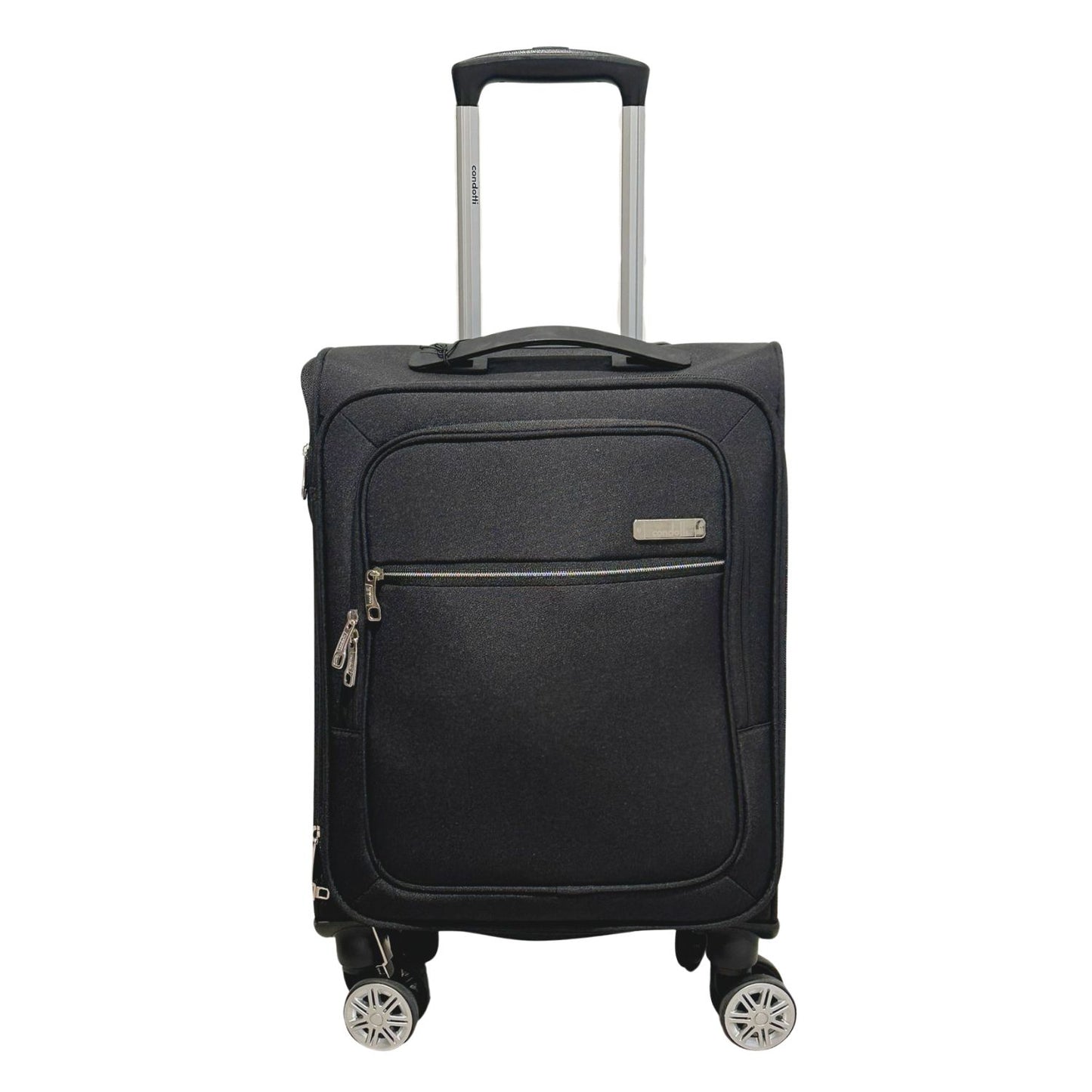Condotti Casimir Lightweight Soft Suitcase with TSA Lock - Black