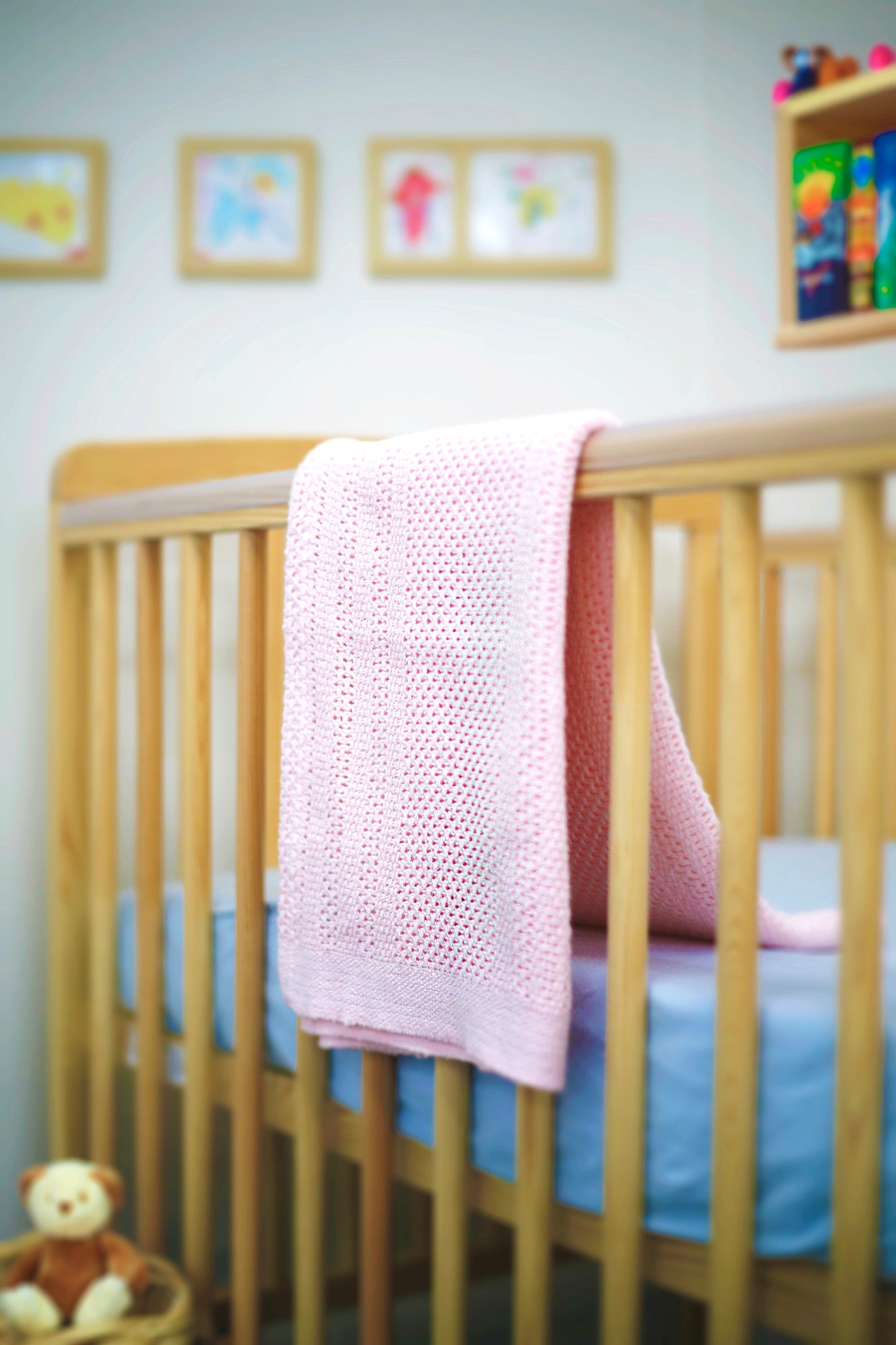 Cot Bed Cotton Cellular Blanket