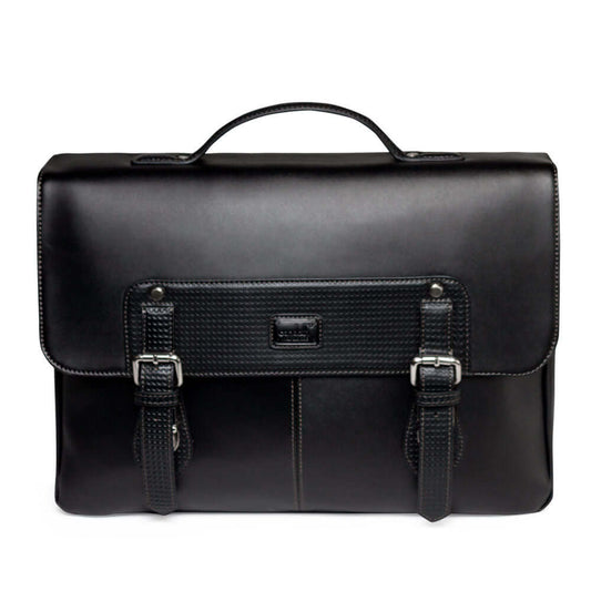 Full Grain Leather Briefcase with Buckles