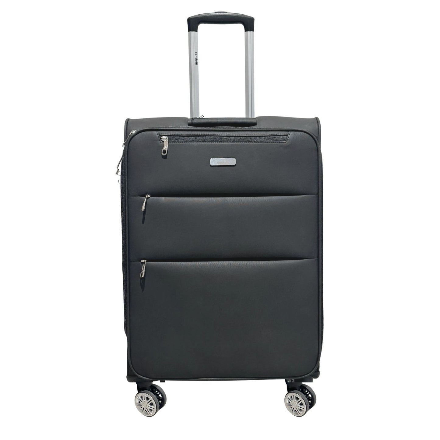 Condotti Cordelia Elegant Soft Suitcase with TSA Lock - Black