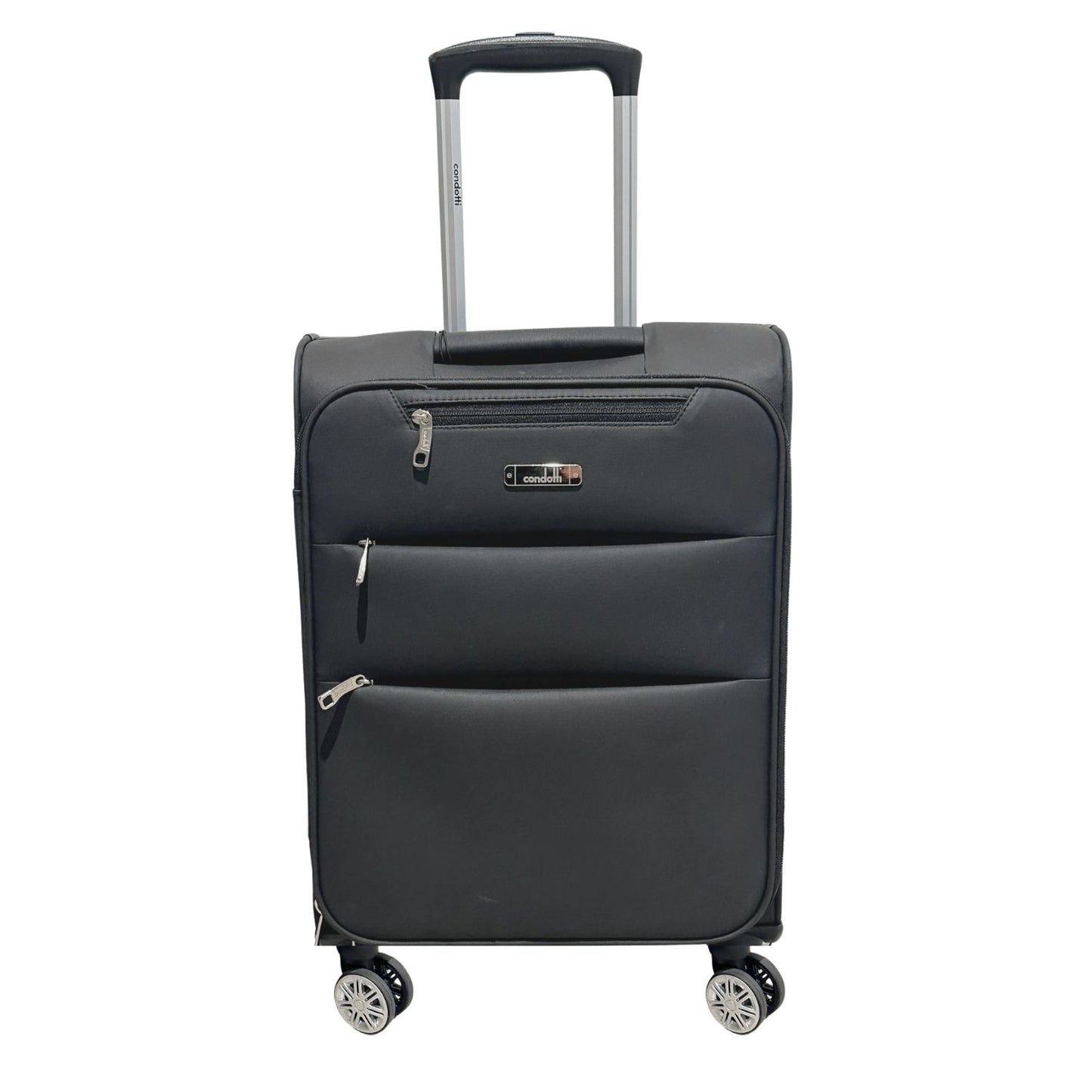 Condotti Cordelia Elegant Soft Suitcase with TSA Lock - Black
