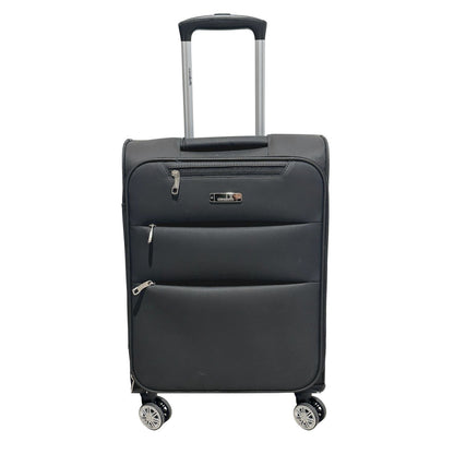Condotti Cordelia Elegant Soft Suitcase with TSA Lock - Black