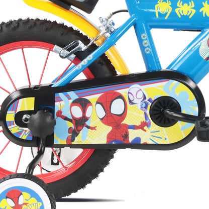Spidey and His Amazing Friends 14" Kids Bike with Stabilisers, Water Bottle & Bell