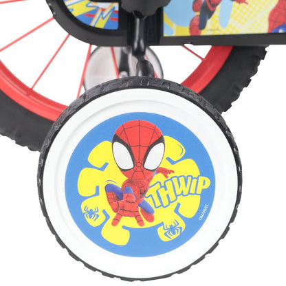 Spidey and His Amazing Friends 14" Kids Bike with Stabilisers, Water Bottle & Bell