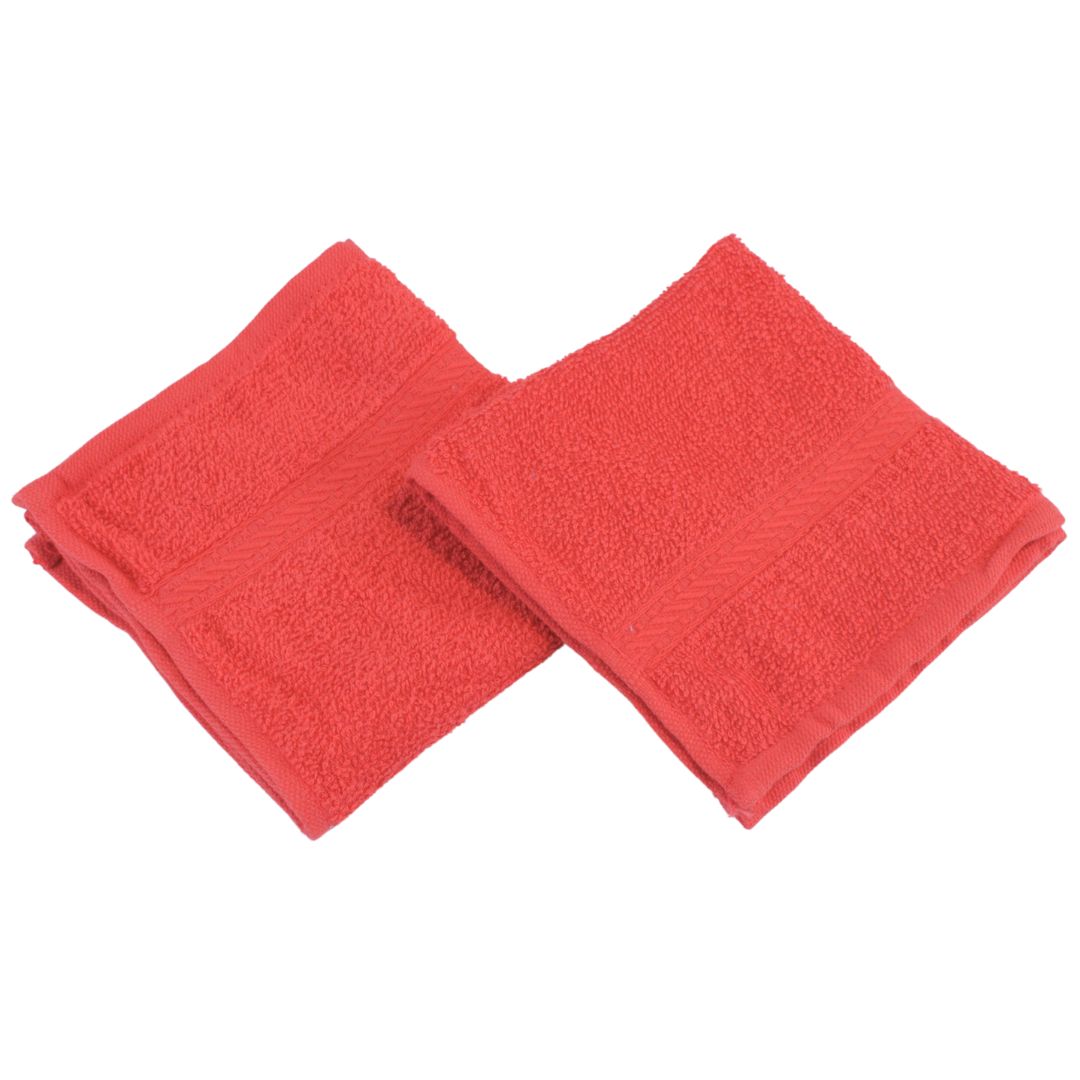 Westward Ho! 2pcs Face Towels - Super Soft 100% Combed Cotton, 390 GSM, Highly Absorbent & Gentle on Skin, 30x30, Various Colours