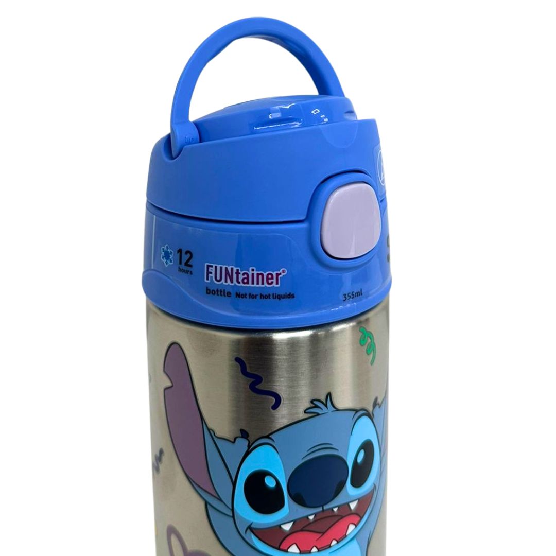 Thermos Disney Stitch Funtainer Bottle Food Flask and Lunch Bag Bundle
