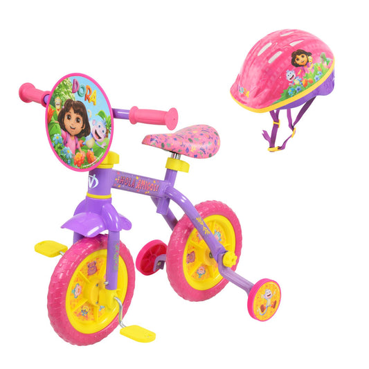 Dora 2-in-1 10" Training Bike and Helmet Bundle