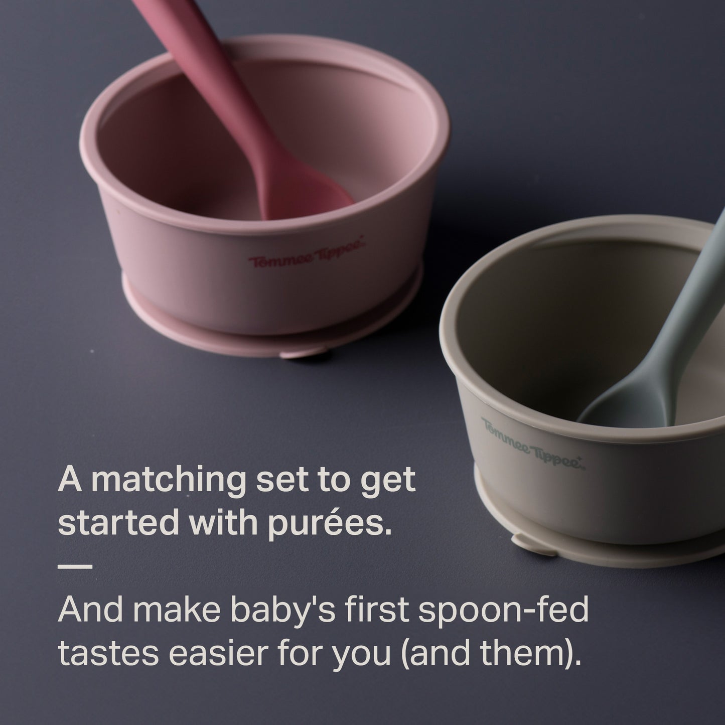 Tommee Tippee EasiStick Silicone Suction Bowl and Spoon