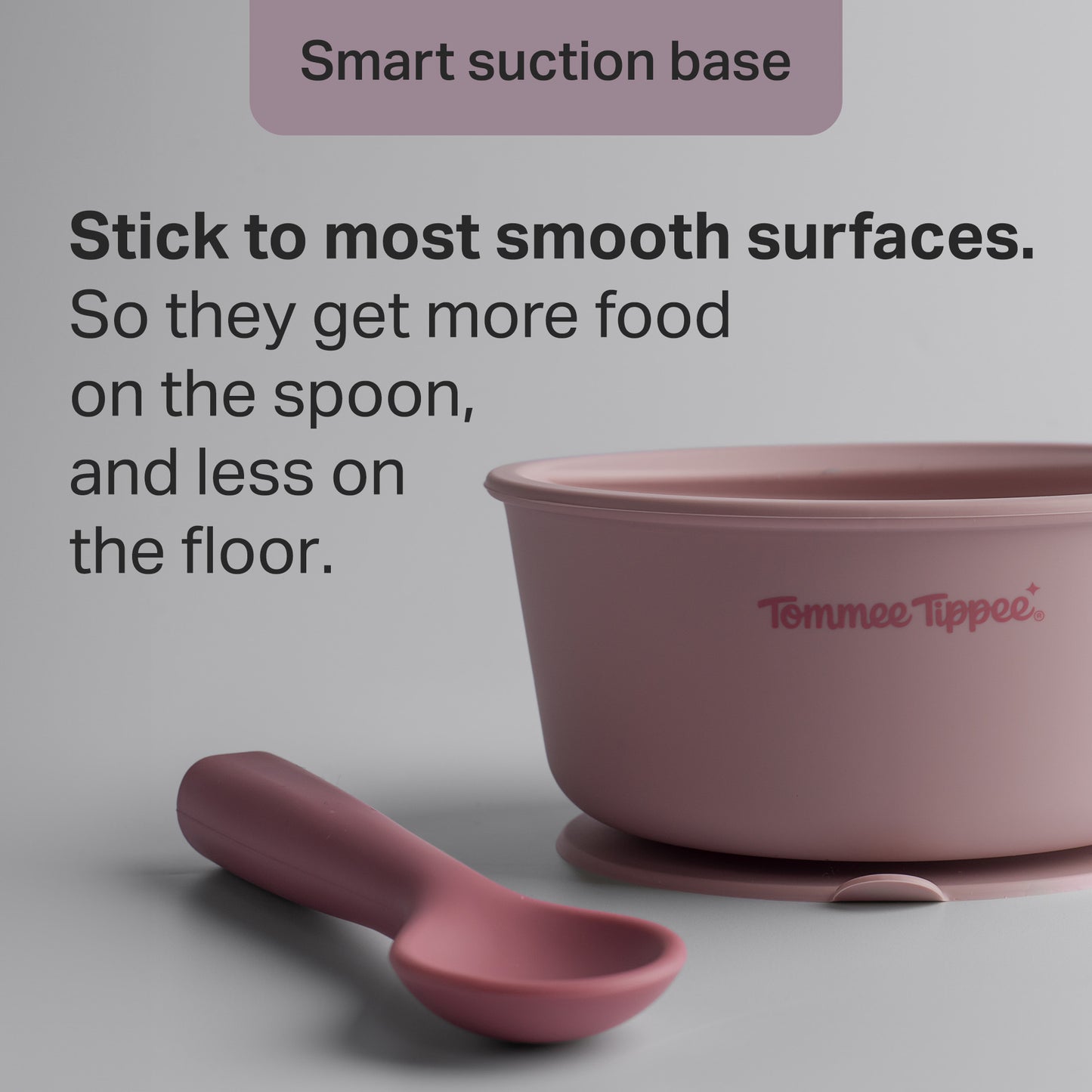 Tommee Tippee EasiStick Silicone Suction Bowl and Spoon