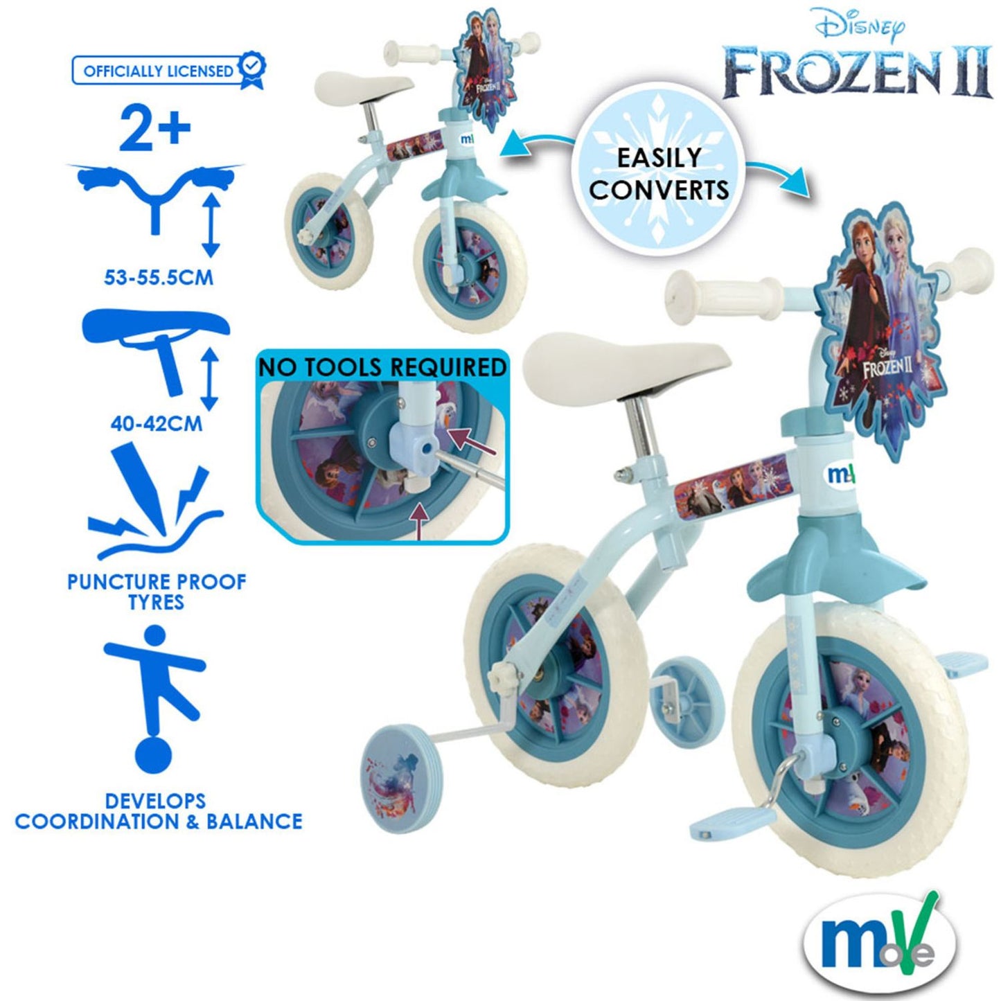 Frozen 2 2-in-1 Training Bike and Helmet Bundle