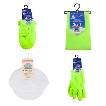 Winter Warmers Baby Set – Hat with Peak, Micro Fleece Mitts, Fleece Gloves & Soft Micro Fleece Scarf