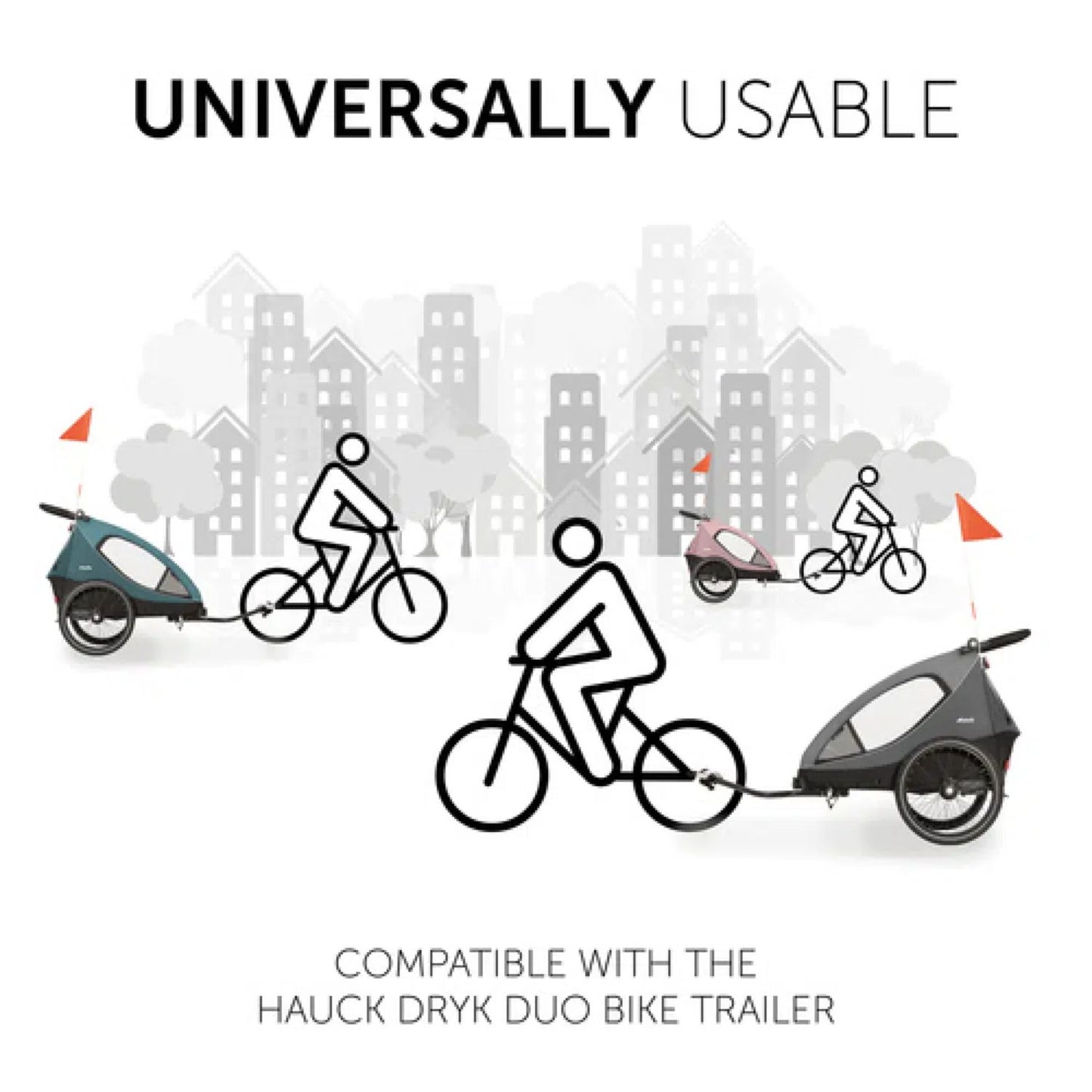 Dryk Duo Bike Trailer Hitch Black