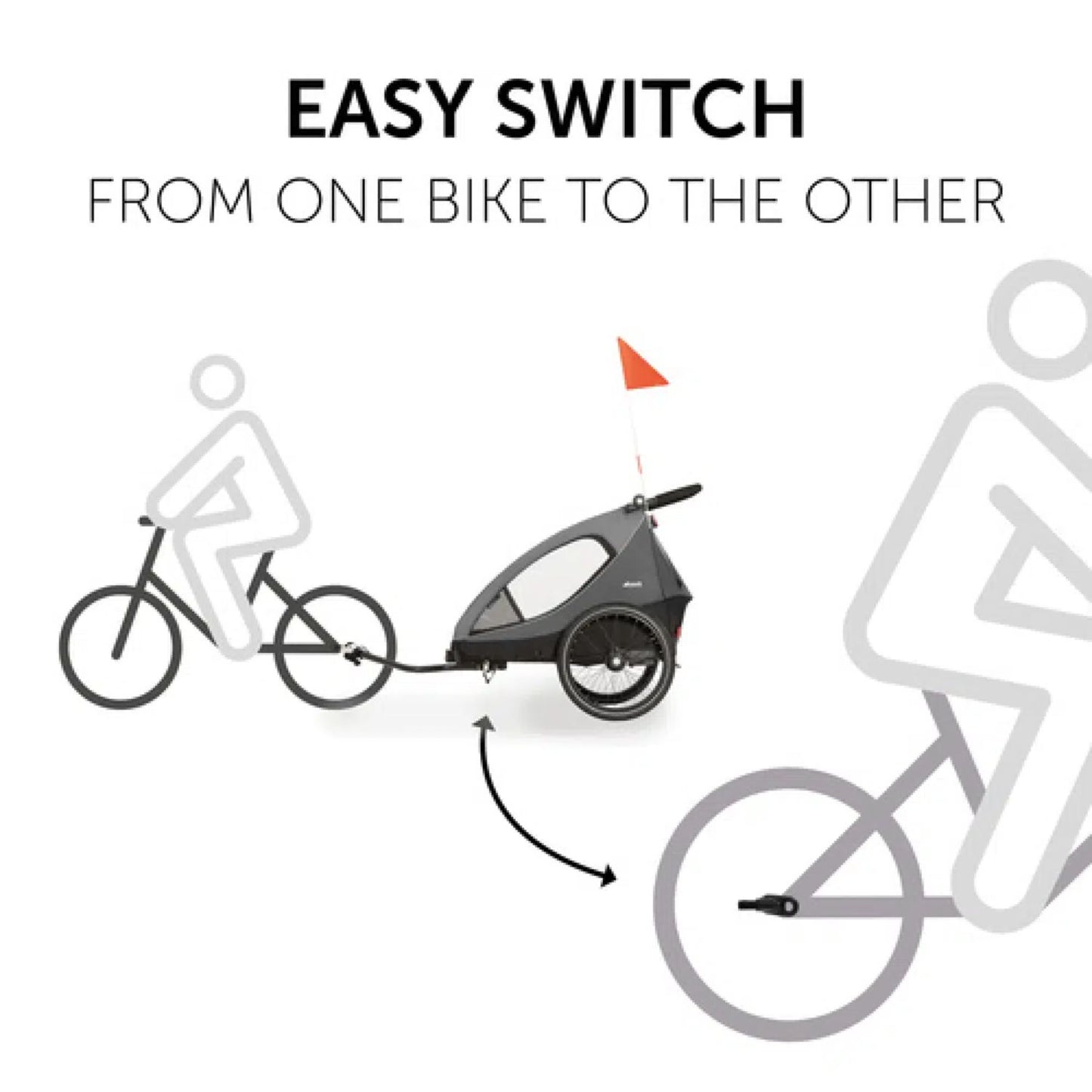 Dryk Duo Bike Trailer Hitch Black