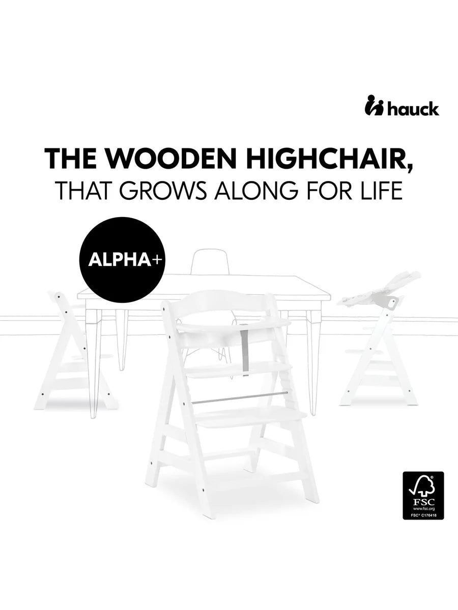 Hauck Alpha+ Premium Bundle Wooden Highchair